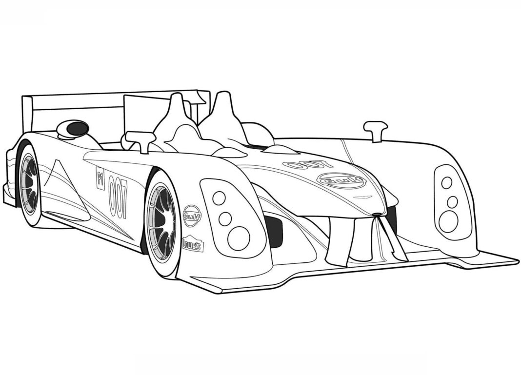 Kolorowanka samochód Aston martin amr1